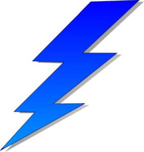Blue lightning bolt